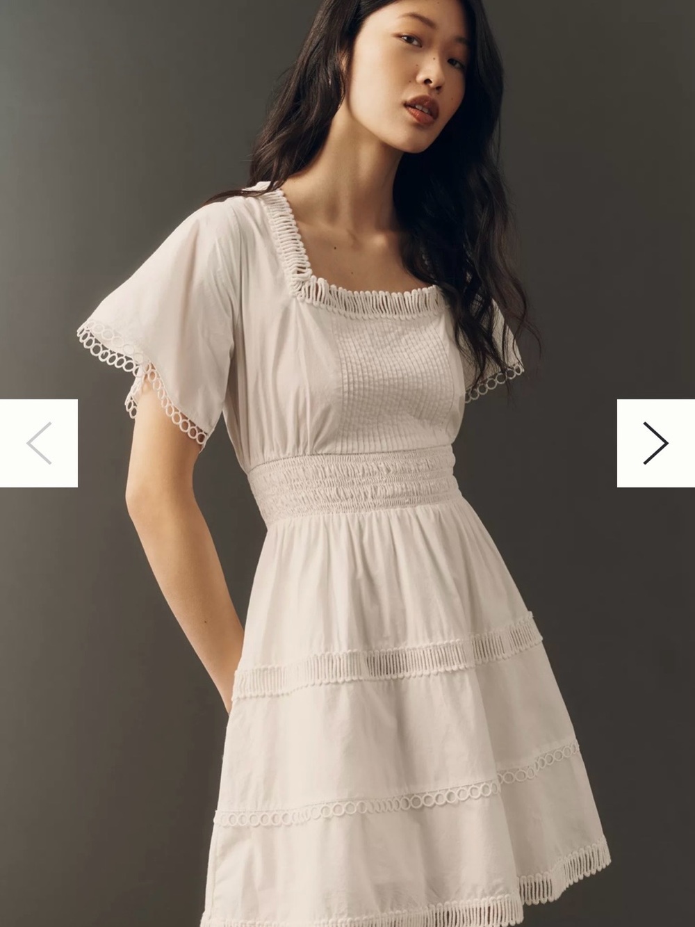 Anthropologie 
SOMERSET SQUARE-NECK MINI DRESS